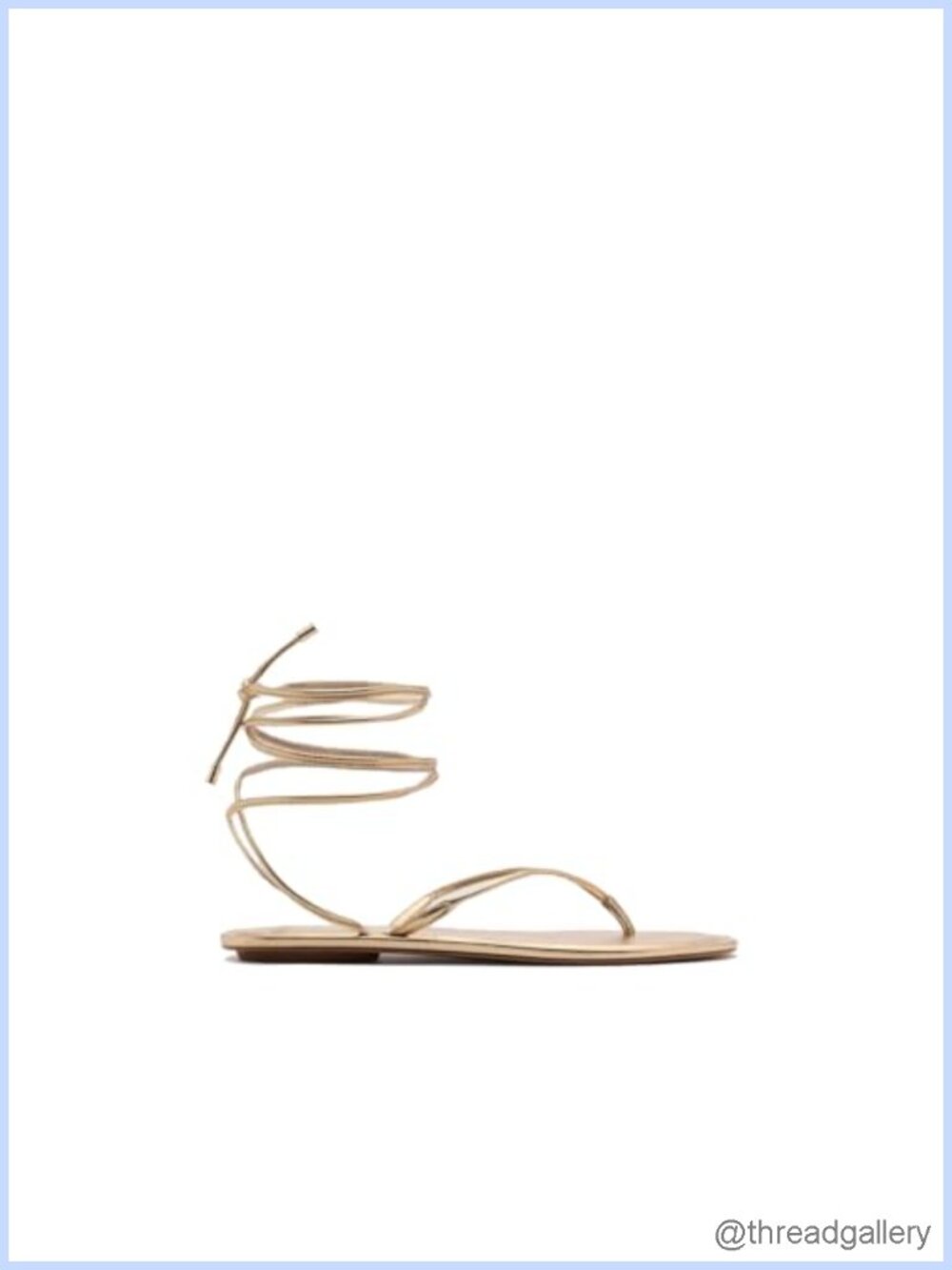 Women's Lace-Up Flat Sandals Strappy Round Thong Gladiator Tie Up Summer Shoes